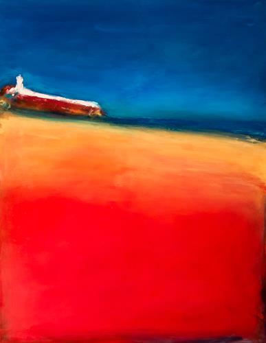 387x500 No 18 2017 (Tribute To Brian Ryder) By Alex, Landscapes Sea - Ryder Painting Of The Sea