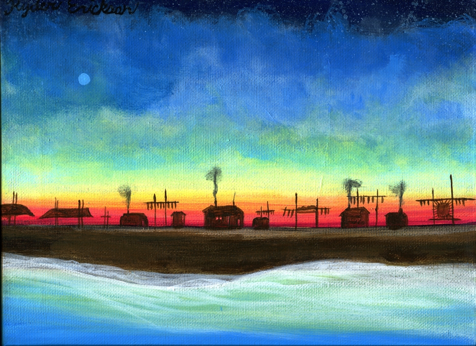 936x680 Self Taught Artist Paints Rural Alaska Life - Ryder Painting Of The Sea