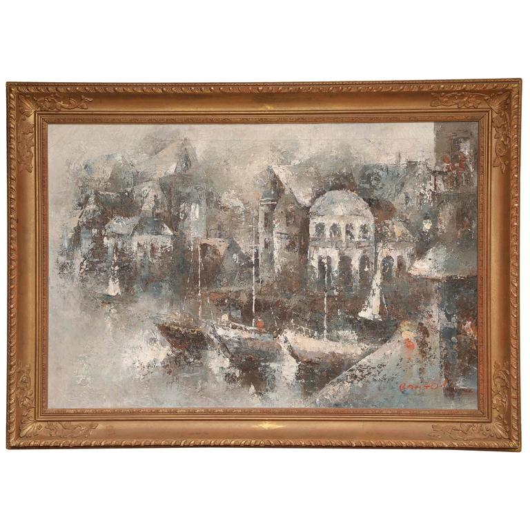 768x768 Original Oil By Edward Barton For Sale - S Barton Oil Painting