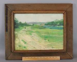 300x242 Vintage Harry Barton Impressionist Coastal Seascape Oil Painting - S Barton Oil Painting