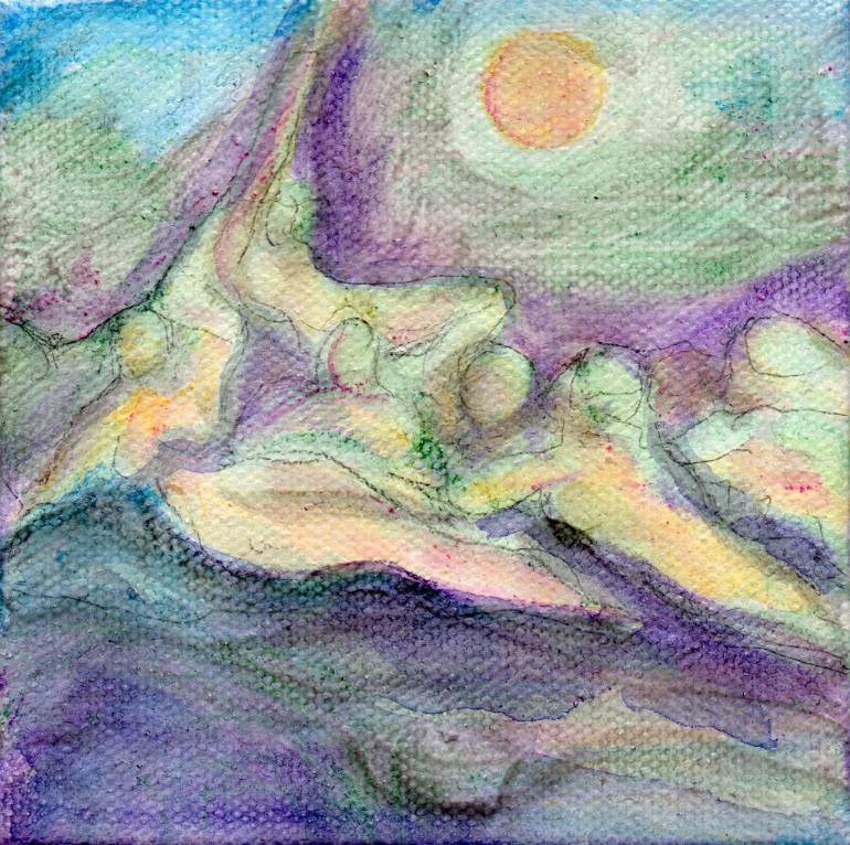 770x766 Saatchi Art Witches Sabbath, After Dore (Study) Painting By Linda - Sabbath Painting