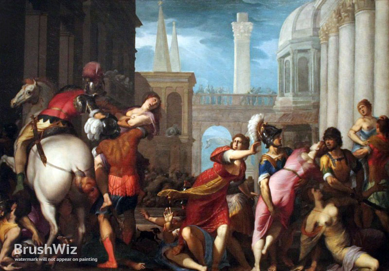 800x559 Rape Of The Sabine Women By Jacopo Ligozzi - Sabine Women Painting