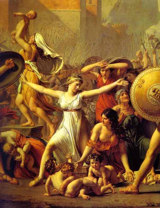 605x790 The Intervention Of The Sabine Women Detail 2 1799 Painting - Sabine Women Painting