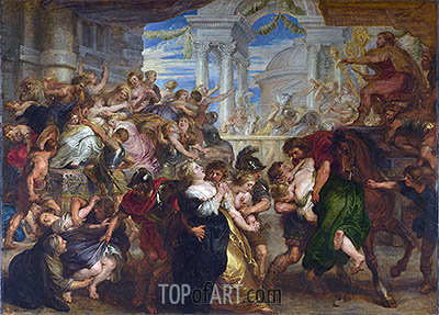 400x287 The Rape Of The Sabine Women Rubens Painting Reproduction - Sabine Women Painting