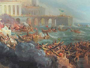 300x229 The Lost Gold Of Rome - Sack Of Rome Painting