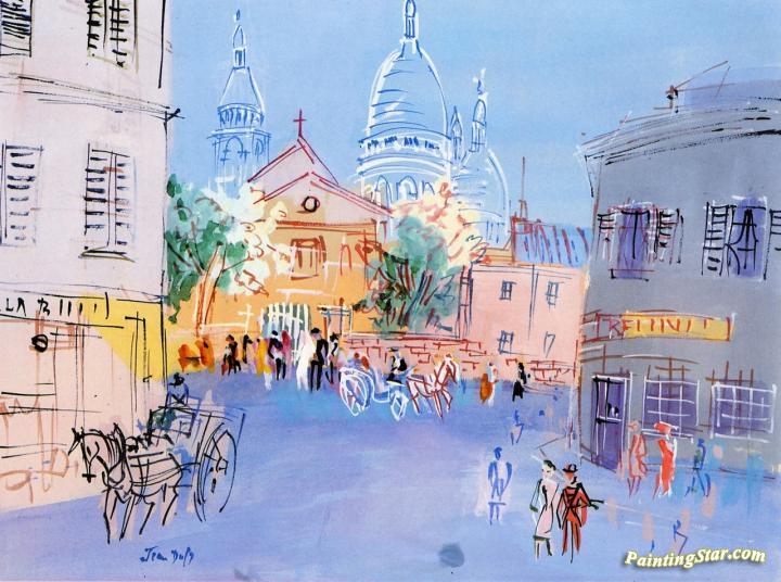 720x536 Montmartre, Le Sacre Coeur Artwork By Jean Dufy Oil Painting Amp Art - Sacre Coeur Painting
