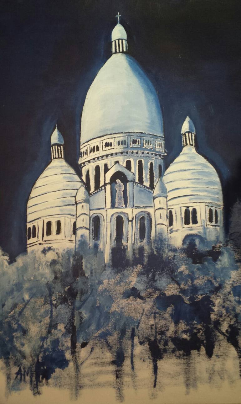 770x1288 Saatchi Art Sacre Coeur Painting By Antonio Marraffa - Sacre Coeur Painting