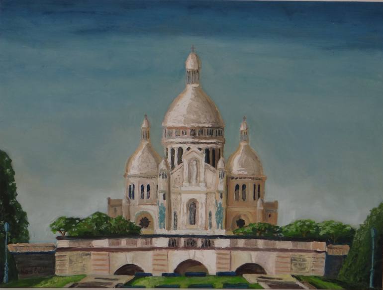 770x583 Saatchi Art Sacre Coeur Paris Painting By Evgeni Nedev - Sacre Coeur Painting