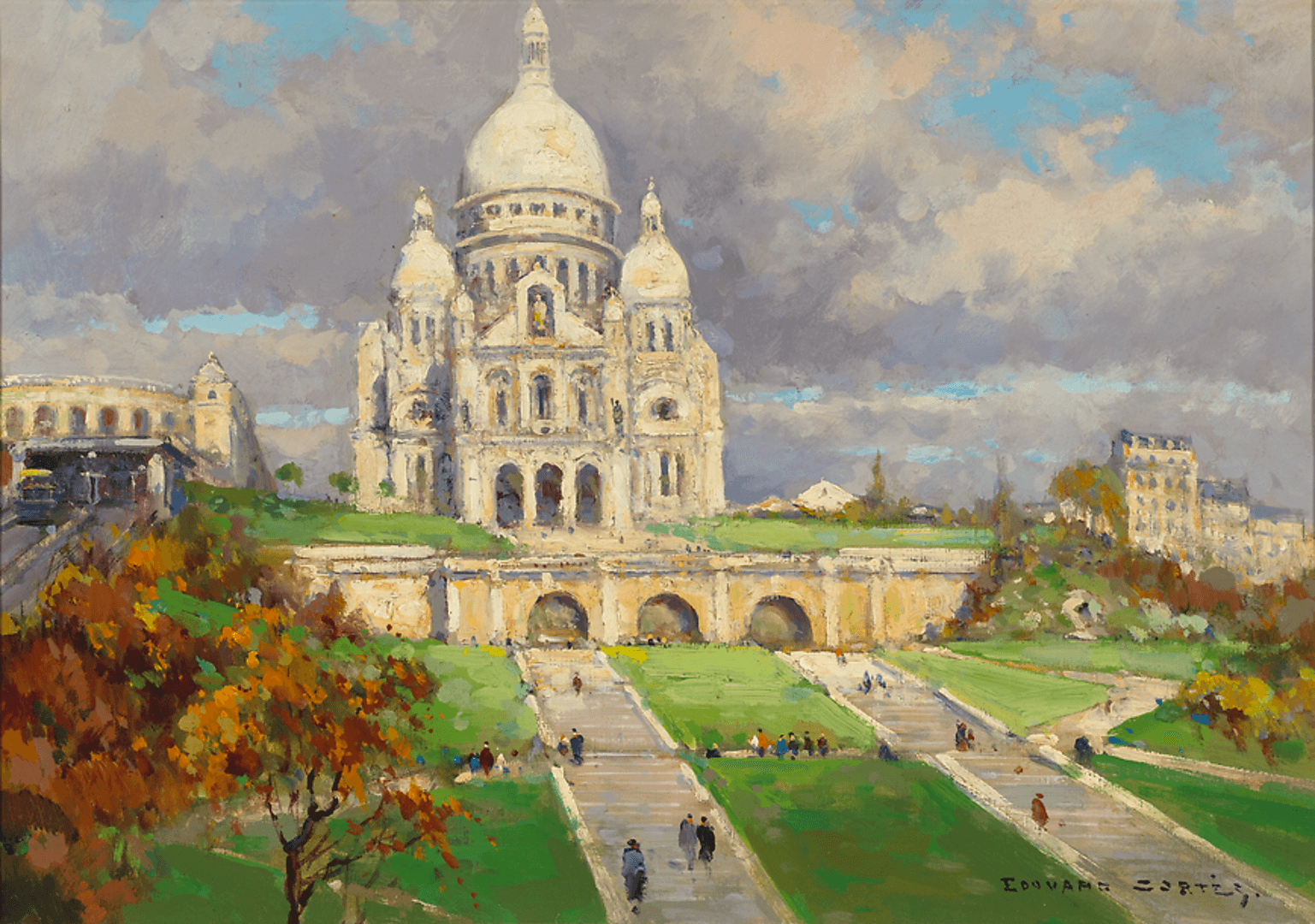 1537x1080 Coeur By Edouard M.s. Rau Antiques - Sacre Coeur Painting