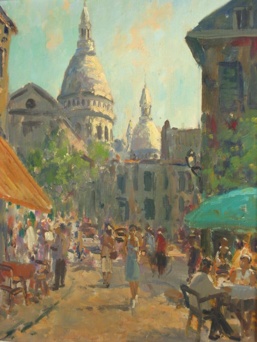 525x700 Unknown (20th Century) - Sacre Coeur Painting