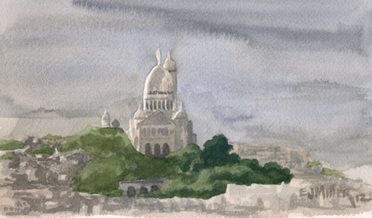 530x311 View Of Sacre Coeur, Paris - Sacre Coeur Painting