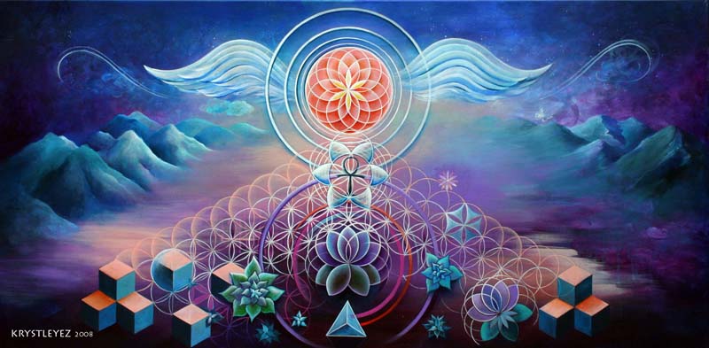 800x393 Sacred Geometry Introduction Krystleyez - Sacred Geometry Painting