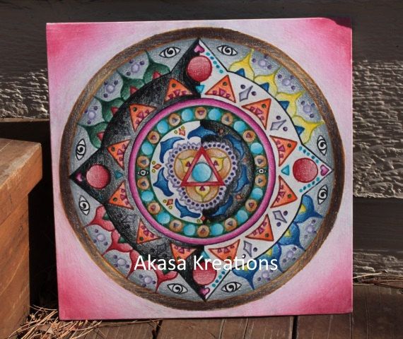 570x480 Sacred Geometry Mandala Artwork Painting Home Decor Color Therapy - Sacred Geometry Painting