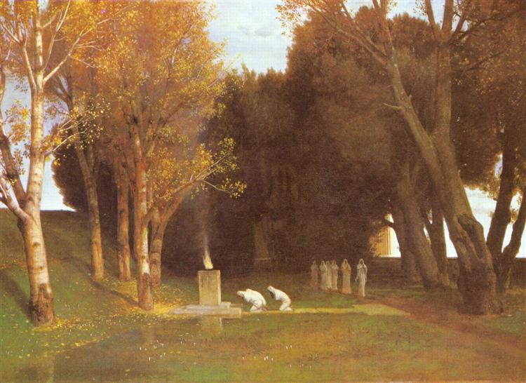750x546 The Sacred Grove, 1886 - Sacred Grove Painting