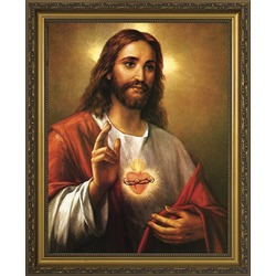 250x250 Immaculate And Sacred Heart Framed Prints The Catholic Company - Sacred Heart Of Jesus Painting