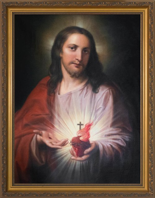500x638 Austrian Sacred Heart - Sacred Heart Of Jesus Painting