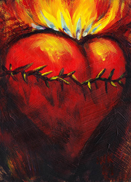 Sacred Heart Painting at PaintingValley.com | Explore collection of ...