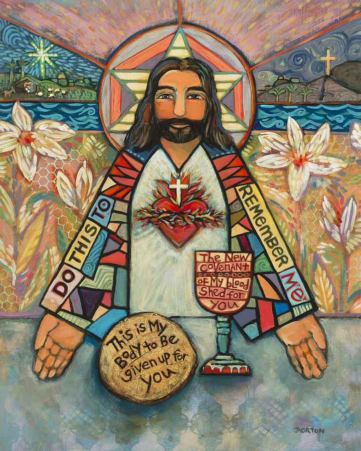 720x900 Sacred Heart Of Jesus Painting By Jen Norton - Sacred Heart Painting