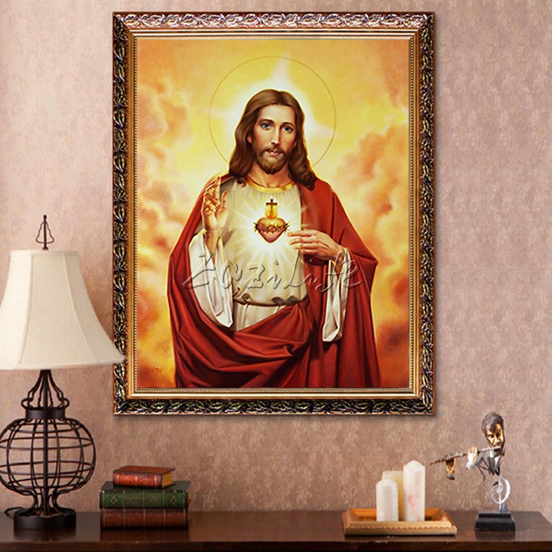800x800 Home Decoration To Spray Painting The Sacred Heart Of Jesus Christ - Sacred Heart Painting