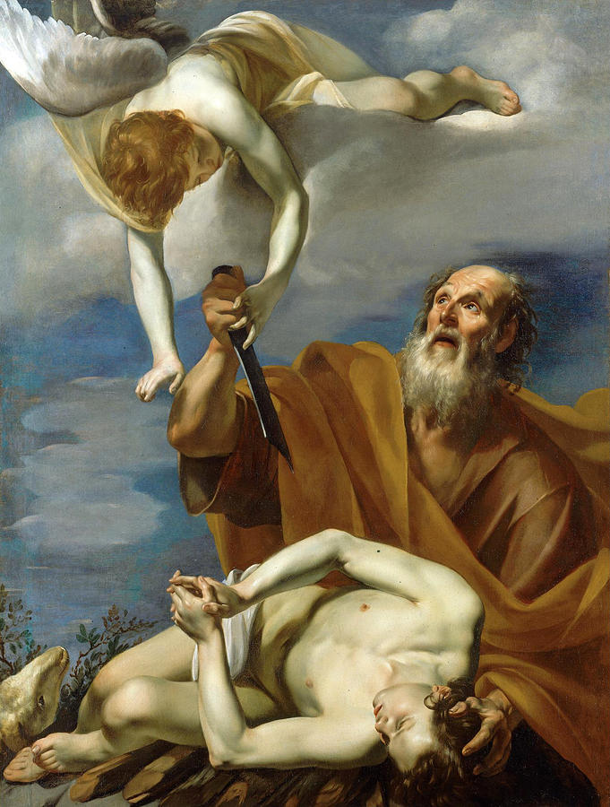681x900 The Sacrifice Of Isaac Painting By Orazio Riminaldi - Sacrifice Of Isaac Painting