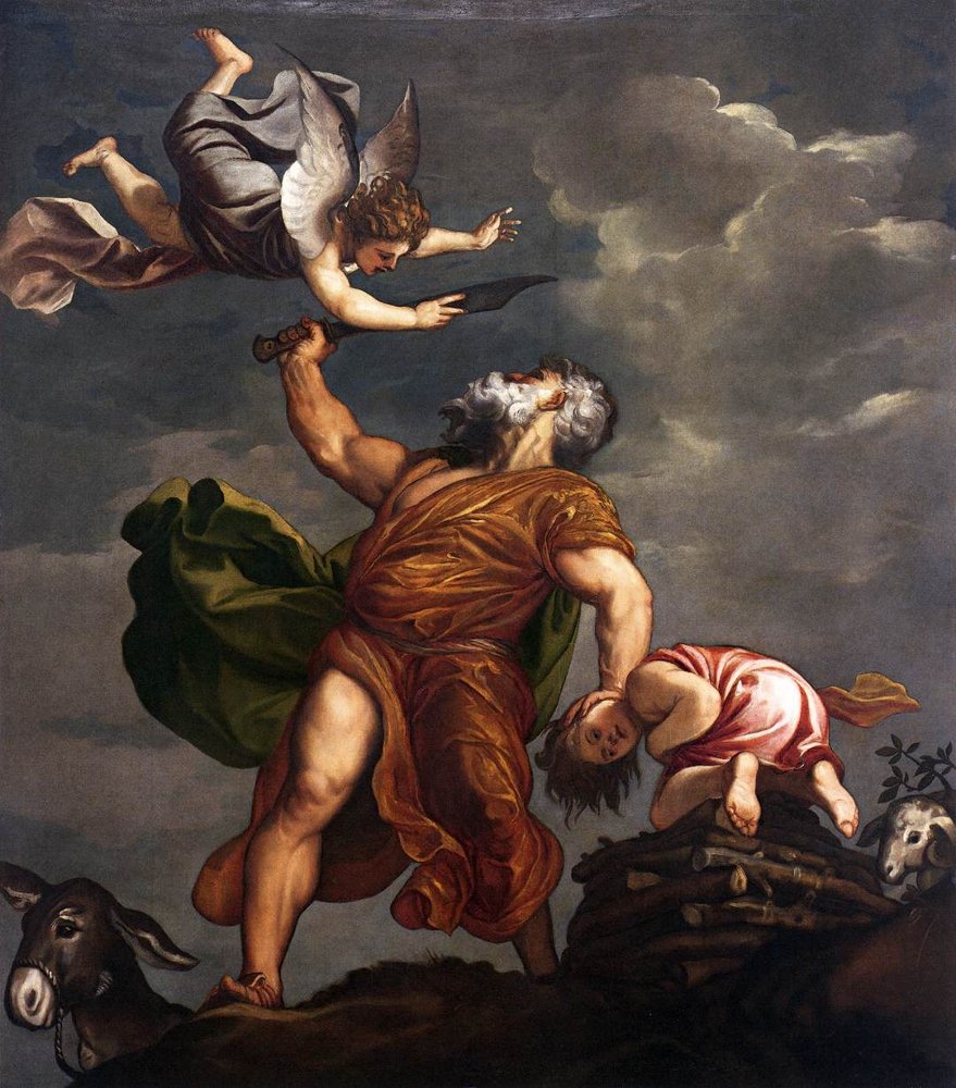879x1000 Titian Abraham And Isaac - Sacrifice Of Isaac Painting