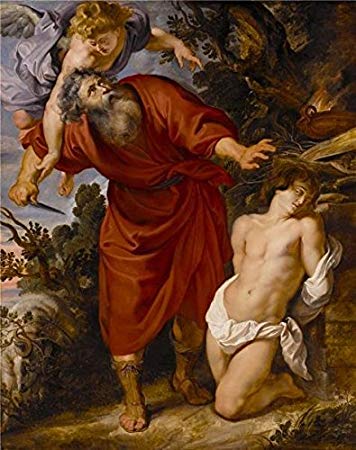356x450 Oil Painting - Sacrifice Of Isaac Painting