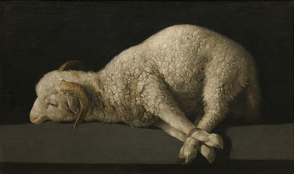 1200x711 Agnus Dei - Sacrificial Lamb Painting