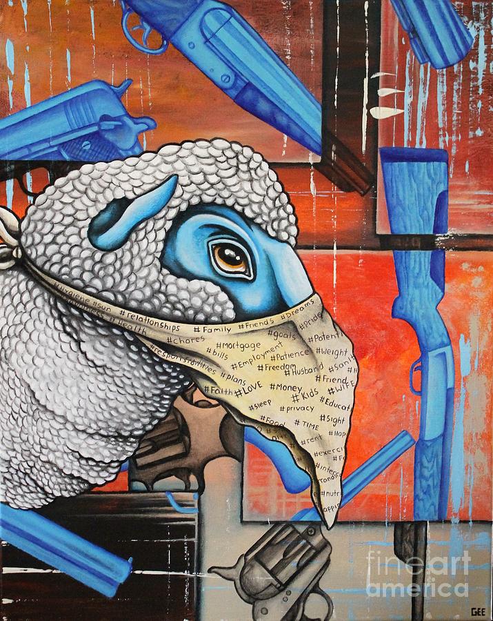 715x900 Sacrificial Lamb Painting By Dan Gee - Sacrificial Lamb Painting