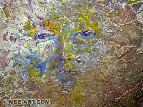 456x342 Abstract Acrylic Painting Of A Sad And Depressed Face Art - Sad Abstract Painting