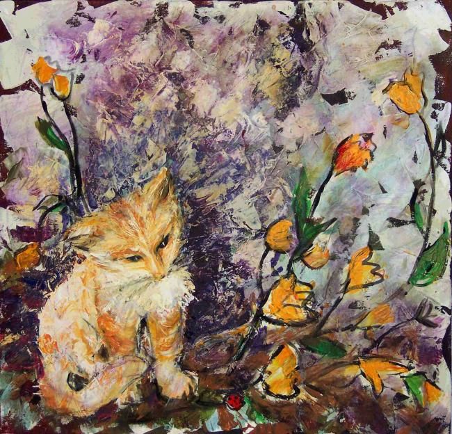 650x624 Sad Cat (Ayse Kumbasar) - Sad Cat Painting