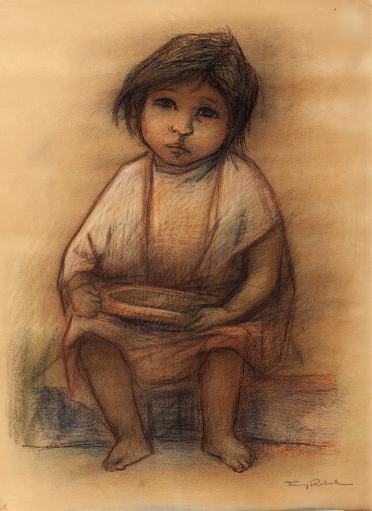 728x1001 Fanny Rabel Art For Sale - Sad Child Painting