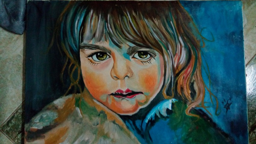 850x478 Sad Child Arab Art For Sale - Sad Child Painting