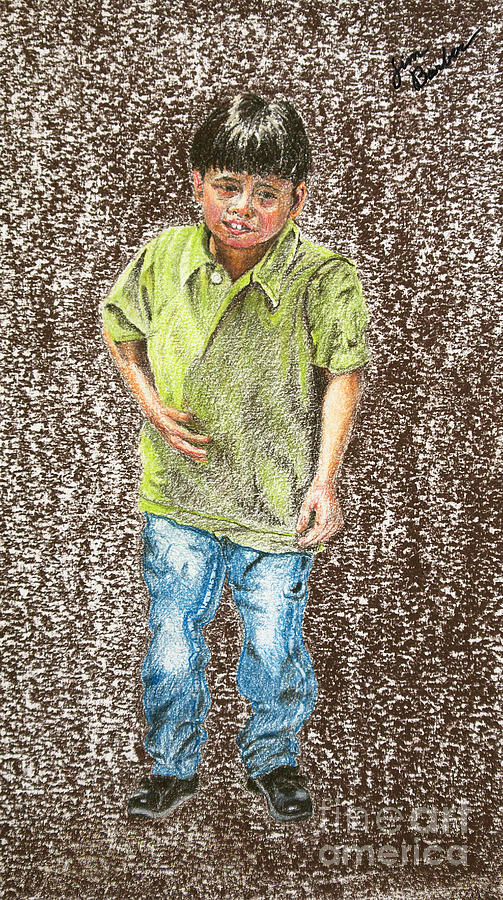 503x900 Sad Child Painting By Jim Barber Hove - Sad Child Painting