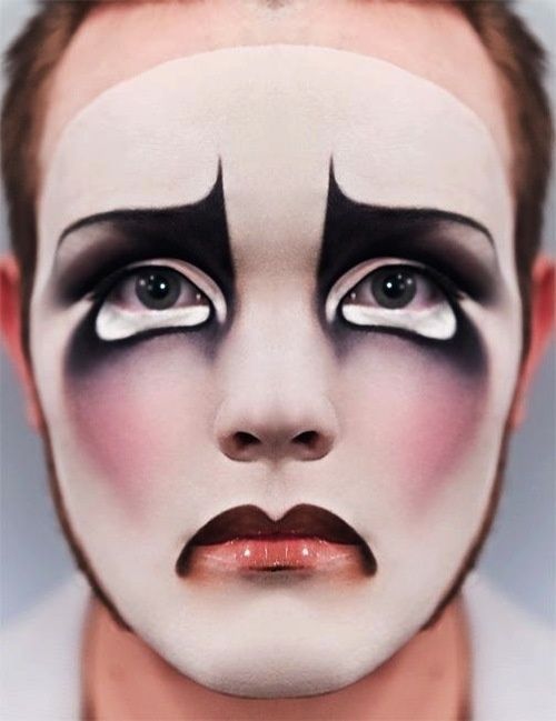 500x649 I'M Still Loving The Sad Clown Looks @ Sam Mchardy. High Fashion - Sad Clown Face Painting