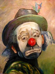236x314 Sad Clown Black Velvet Original Oil Painting Handpainted Signed - Sad Clown Painting