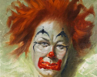 340x270 Sad Clown Painting Etsy - Sad Clown Painting