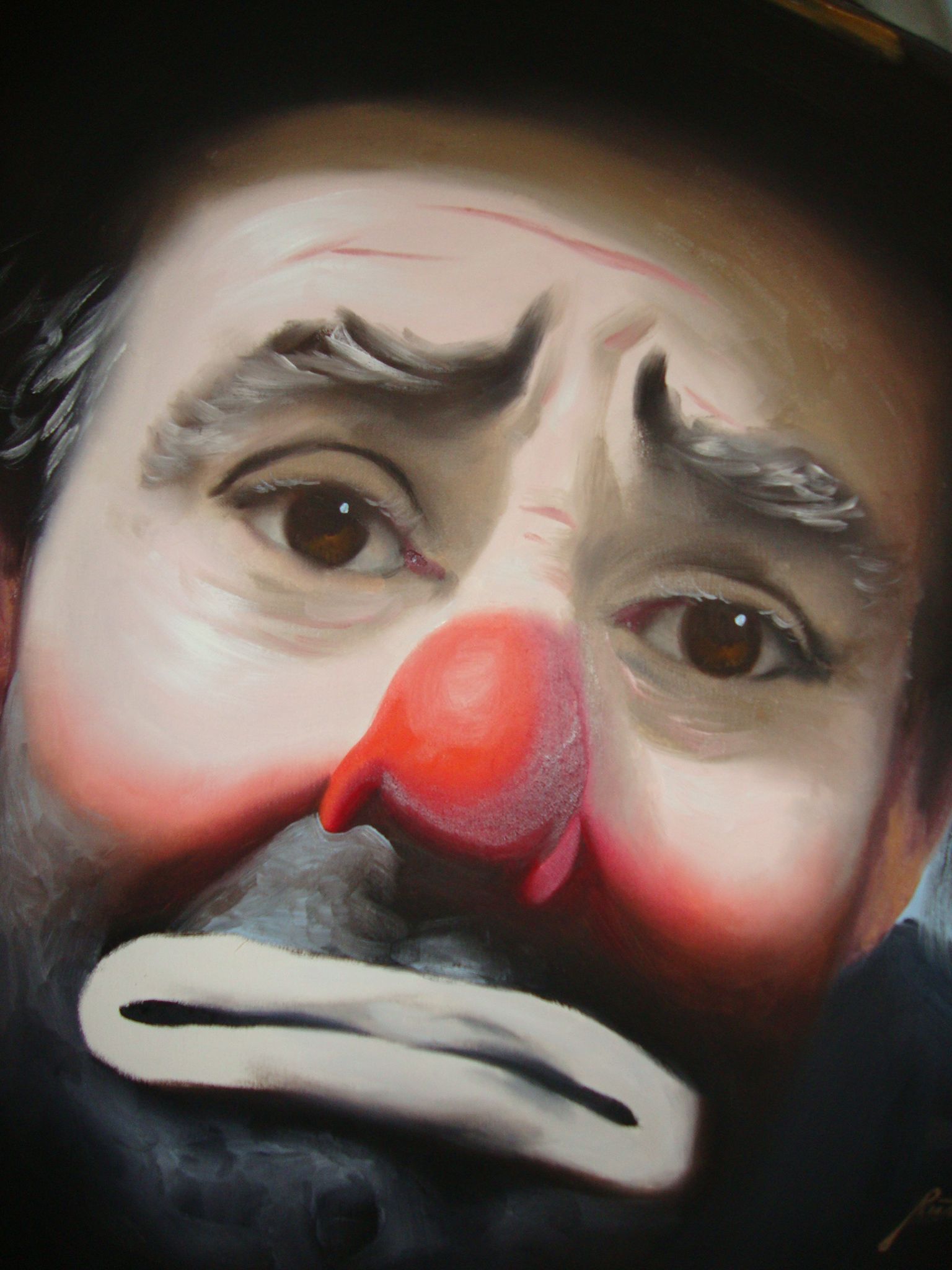 1536x2048 Sad Paintings This Is My Sad Clown Painting. It Hangs In My - Sad Clown Painting Artist