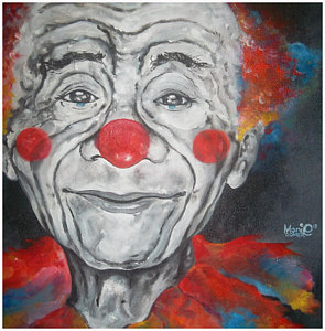 295x300 Sad Clown Paintings Fine Art America - Sad Clown Painting Famous