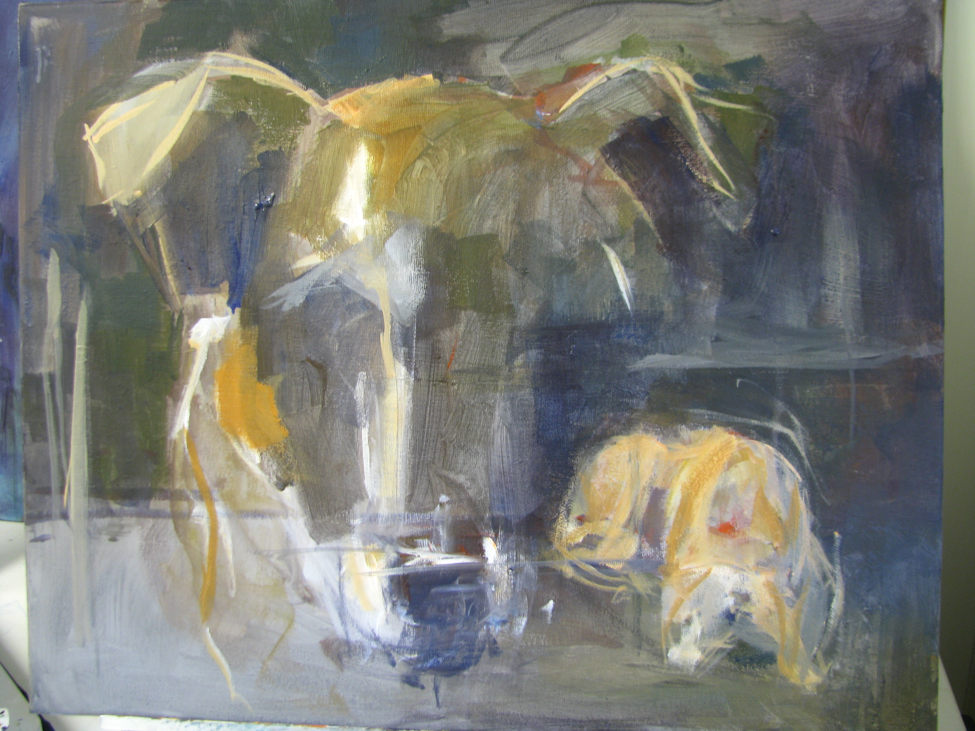 3264x2448 Next Sad Shelter Dog Painting In Progress Sillybirdart - Sad Dog Painting