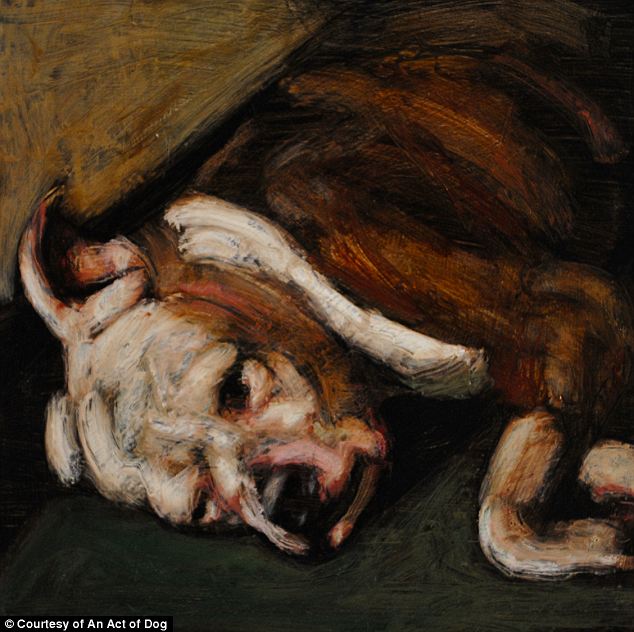 634x632 Artist Mark Barone Is Immortalizing 5.5k Doomed Shelter Dogs - Sad Dog Painting