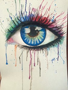 Sad Eyes Painting at PaintingValley.com | Explore collection of Sad ...