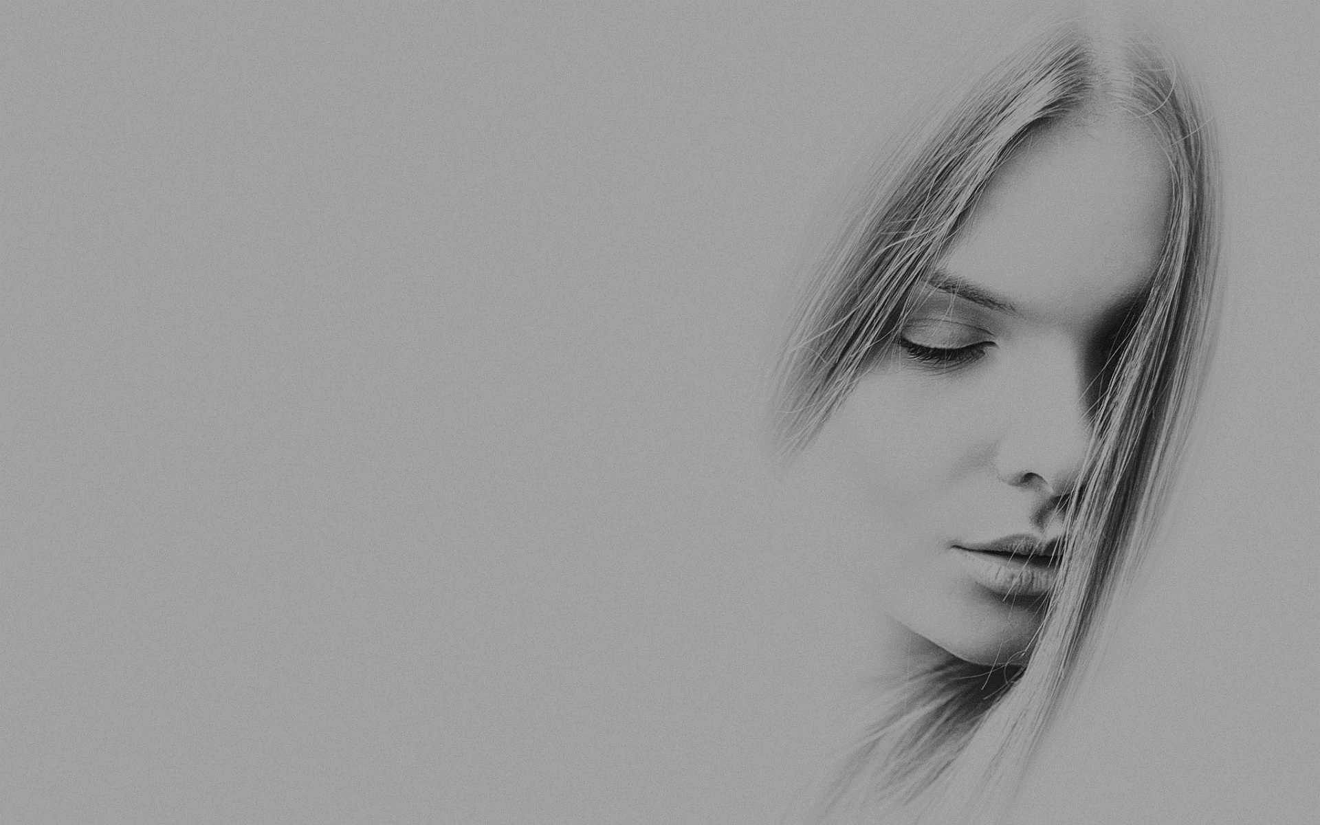 1920x1200 Sad Face On Girls In Painting Drawing Girl Face Sad - Sad Face Painting