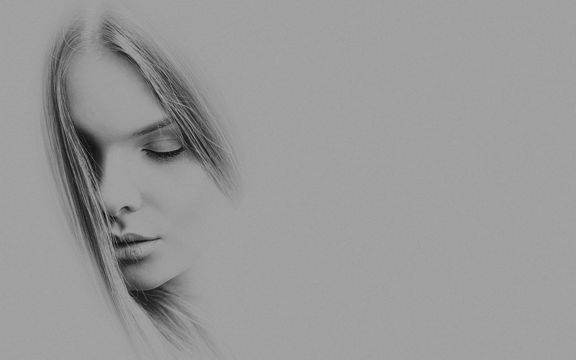 1920x1200 Best 3d Portrait To Sketch Pictures Sad Face On Girls In Painting - Sad Face Painting