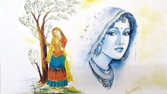 550x309 Sad Girl Painting - Sad Girl Painting