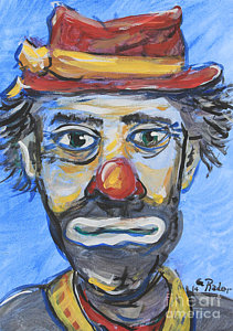 211x300 Hobo Clown Paintings Fine Art America - Sad Hobo Clown Painting