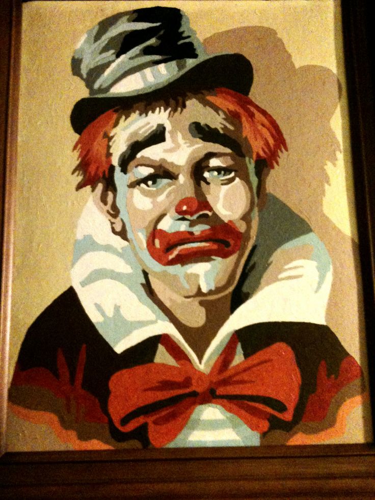 736x981 Sad Hobo Clown Painting Chics Type - Sad Hobo Clown Painting