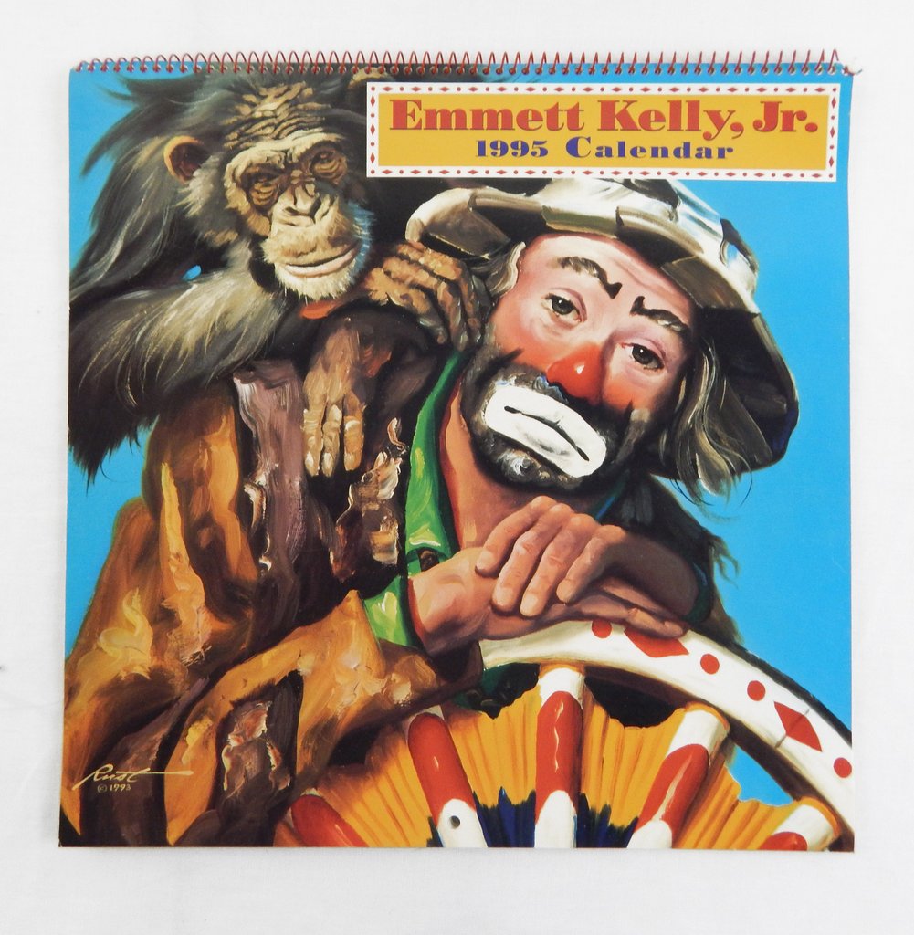 1001x1024 Vintage 1995 2017 The Sad Faced Hobo Clown Emmett Kelly Jr - Sad Hobo Clown Painting