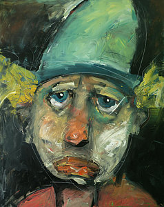238x300 Jester Paintings - Sad Jester Painting