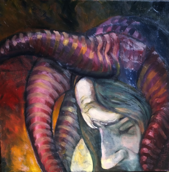 706x720 Buy Oil Paintings - Sad Jester Painting