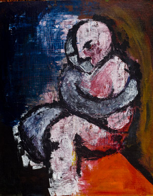 300x385 Sad Dedepuppets - Sad Man Painting